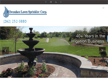 Tablet Screenshot of milwaukeelawnsprinkler.com